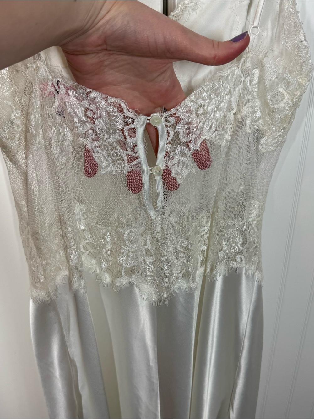 Victoria’s Secret Long Bridal Chantilly Lace Maxi Lace Dress size small 2004 - Picture 5 of 9